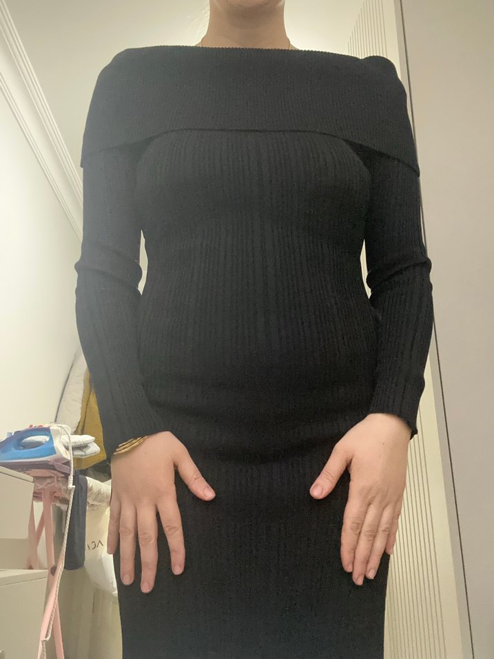 Trendyol siyah likralı sıfır triko elbise - Görsel 3