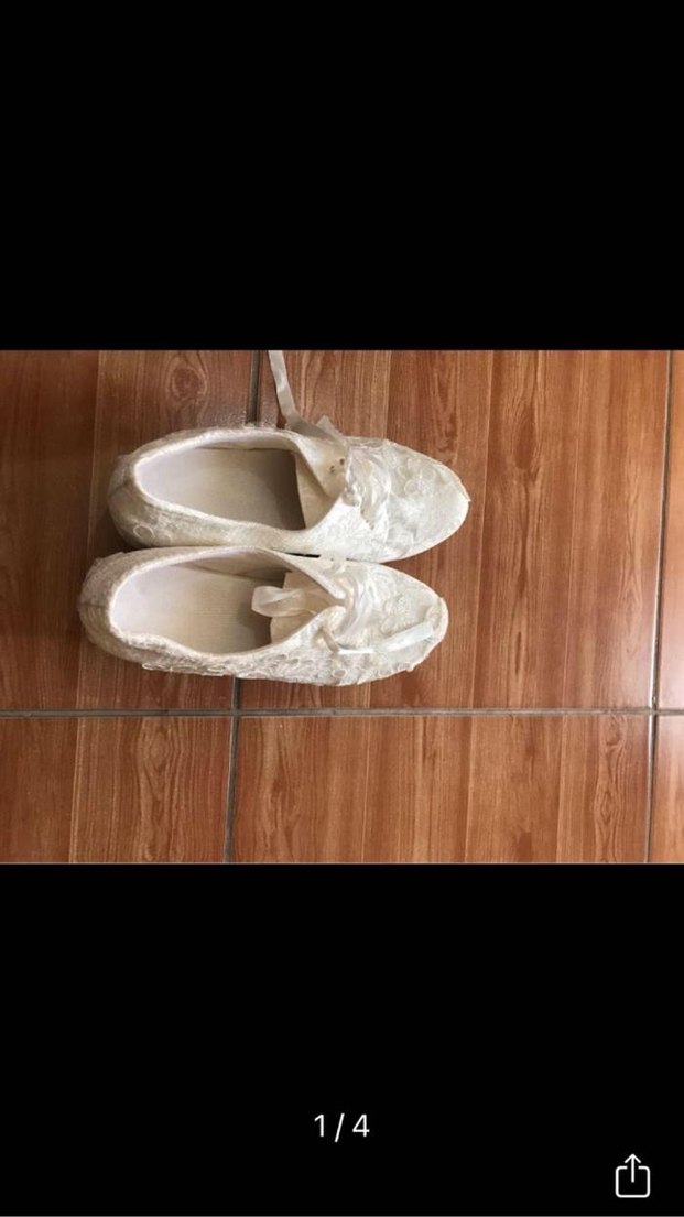 Gelinlik Altı Rahat Beyaz Nakışlı Spor Ayakkabı - Görsel 3