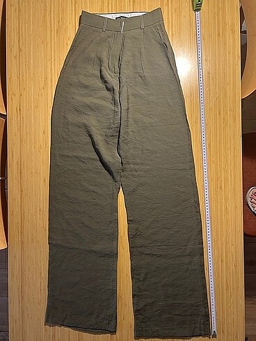 xs Beden yeşil Renk Yazlık ince kumaş pantolon