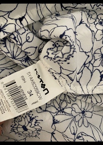 Gri Çiçek Desenli Kadın Bluz - Görsel 5