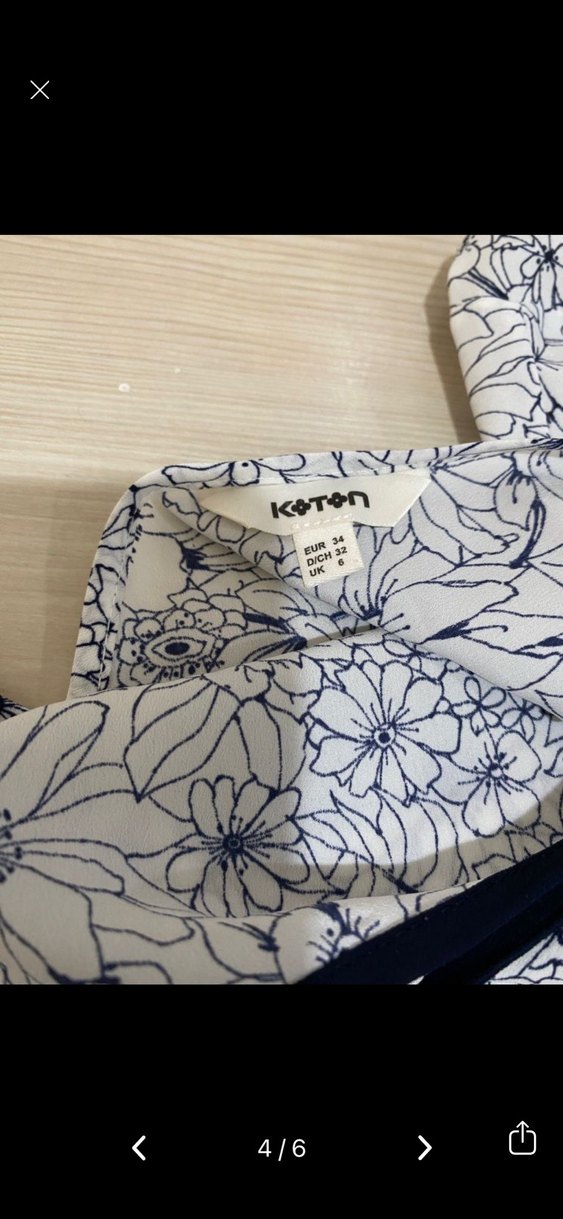 Gri Çiçek Desenli Kadın Bluz - Görsel 4