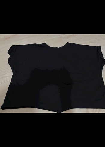 Siyah Kadın Kısa Kollu Tişört - Görsel 2