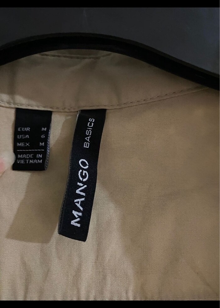 Mango bej gömlek elbise - Görsel 2