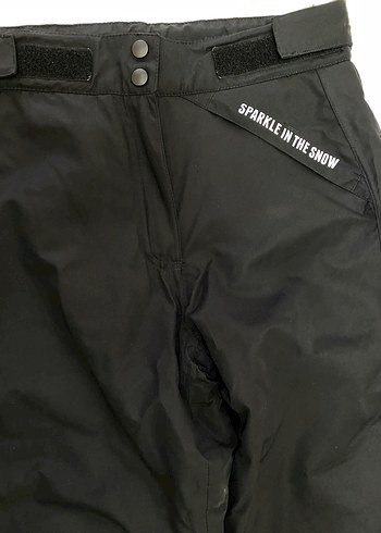 Unisex Siyah Kayak Pantolonu, Belden Kemerli, Rahat Kesim - Görsel 3