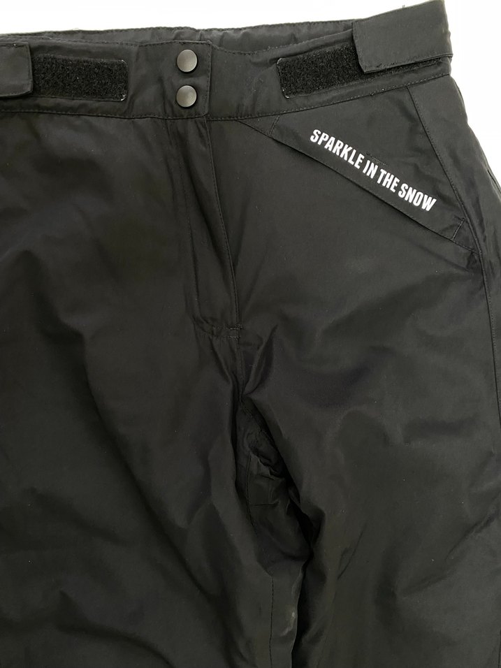 Unisex Siyah Kayak Pantolonu, Belden Kemerli, Rahat Kesim - Görsel 3