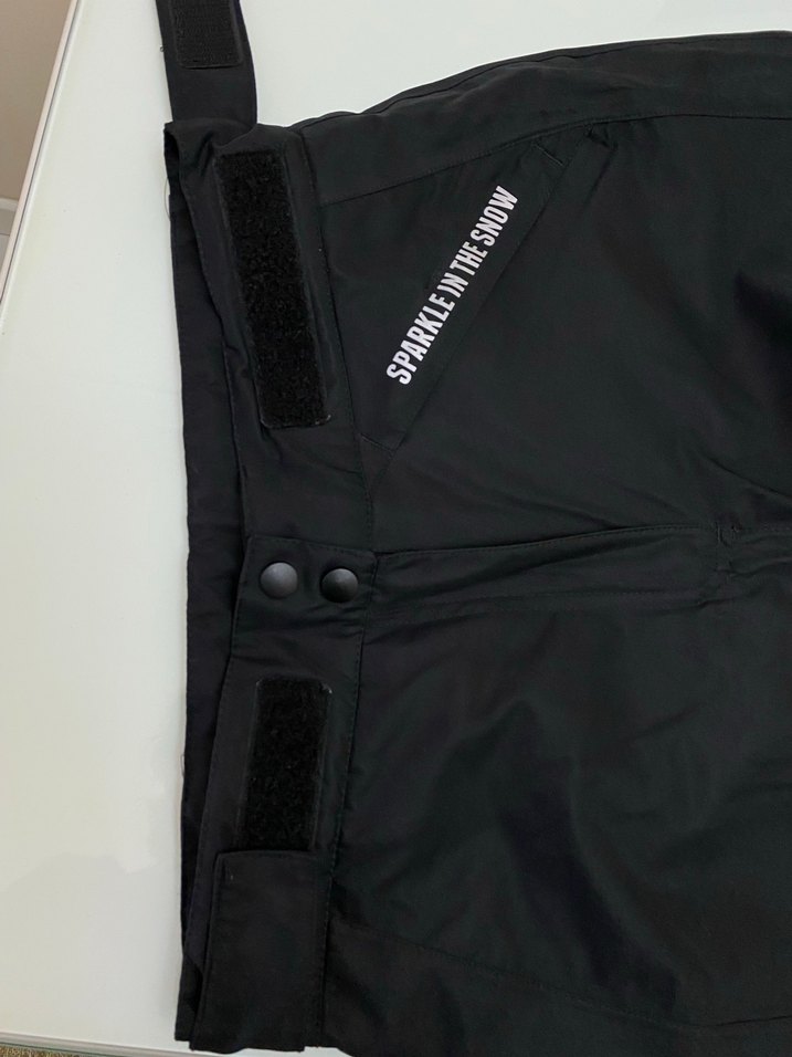 Unisex Siyah Kayak Pantolonu, Belden Kemerli, Rahat Kesim - Görsel 4