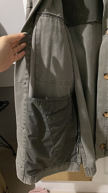 Pull and Bear Gri Ceket
