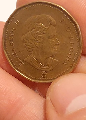 2007 basım II. Elisabeth Canada 1 dolar madeni para - Görsel 3