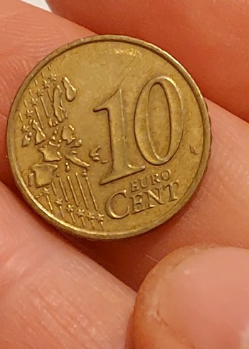 2000(milenium) basım 10 Euro Cent madeni para - Görsel 4