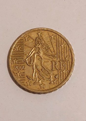 2000(milenium) basım 10 Euro Cent madeni para - Görsel 2