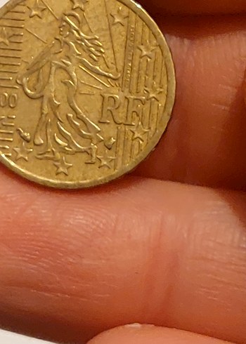 2000(milenium) basım 10 Euro Cent madeni para - Görsel 3