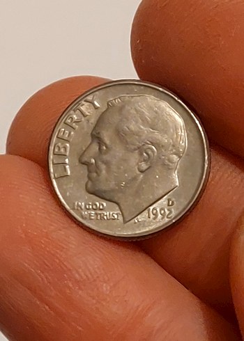 ABD 1 Dime 1992 basım para - Görsel 3
