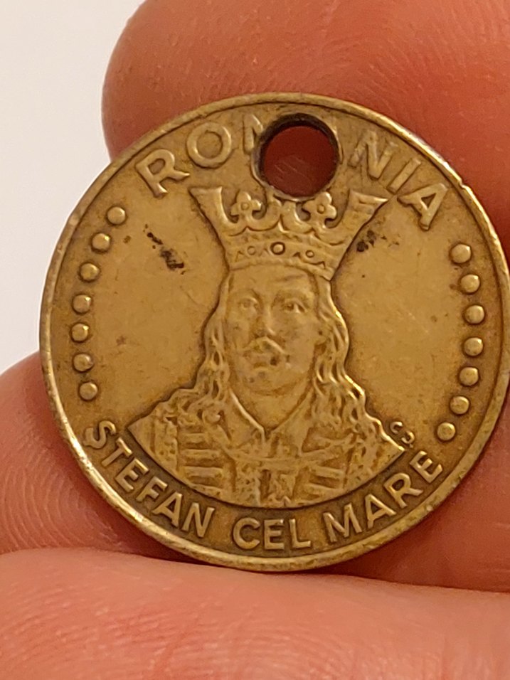 90lar basım Romanya 20 lei madeni para kolye ucu - Görsel 3