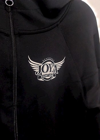 Joya Fight Gear S beden Siyah Kapşonlu Spor üst - Görsel 3