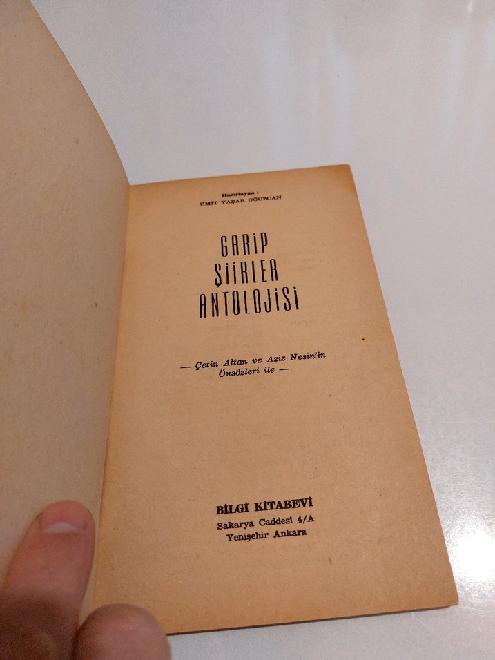 Garip Şiirler Antolojisi - Bilgi Kitabevi İlk Baskı - Görsel 3