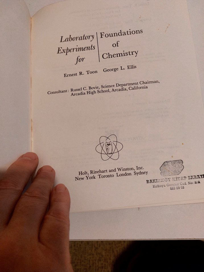 Foundations of Chemistry Laboratuvar Deneyleri Kitabı İngilizce - Görsel 3