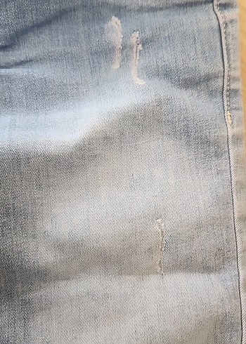 8 Yaş Beden mavi Renk Erkek çocuk Rahat Kesim Denim Şort