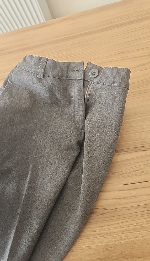 Gri  okul Kumaş Pantolonu - Görsel 2