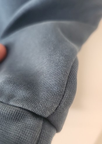 Erkek Çocuk Mavi Kapüşonlu Sweatshirt - Görsel 2