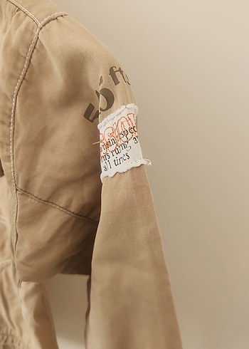 Bej fermuarlı Erkek Çocuk Keten Ceket - Görsel 5