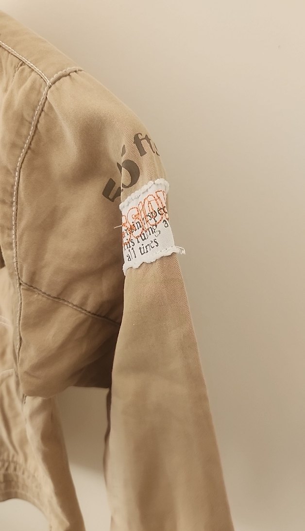 Bej fermuarlı Erkek Çocuk Keten Ceket - Görsel 5