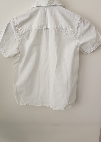 Erkek Çocuk Beyaz Kısa Kollu Gömlek - Görsel 5