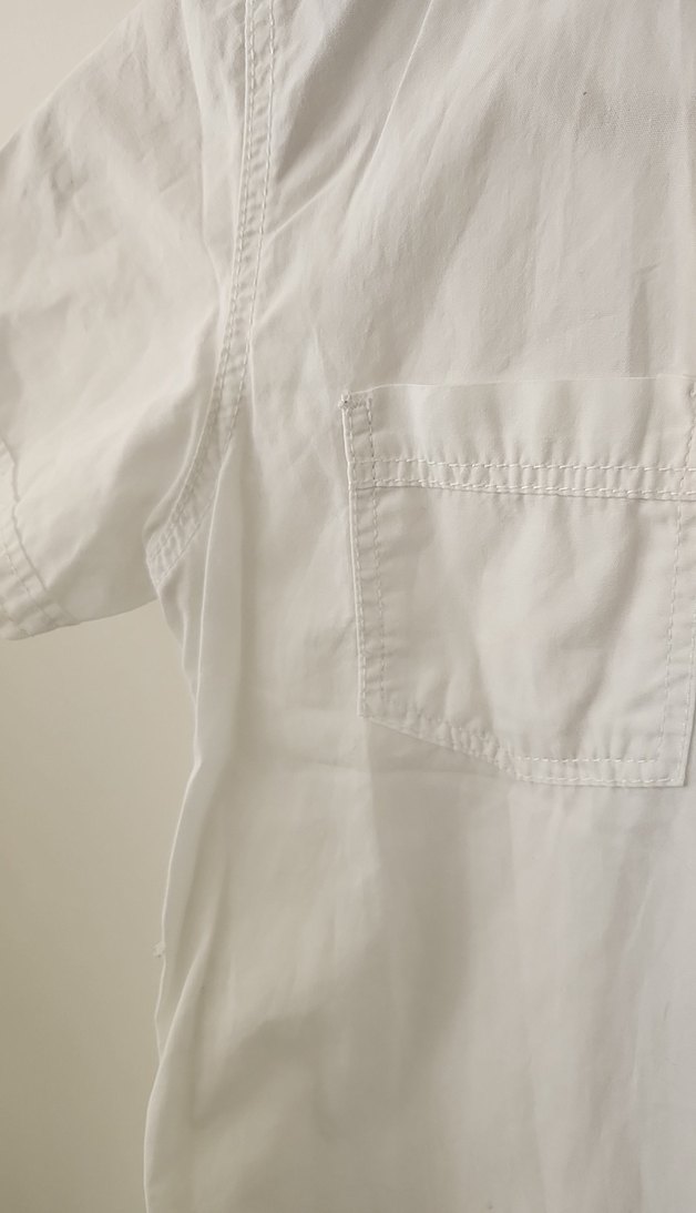 Erkek Çocuk Beyaz Kısa Kollu Gömlek - Görsel 4