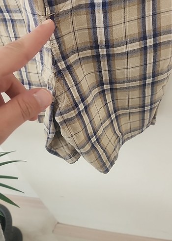 Erkek çocuk Ekose Desenli Pamuklu Askılı Tulum - Görsel 6