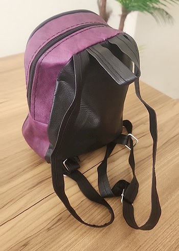 Mor Ayıcık Desenli Pullu Mini Sırt Çantası - Görsel 6