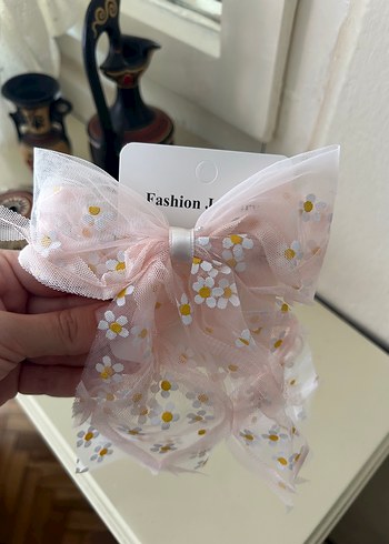 Pembe Çiçekli Bohem Fiyonk Toka