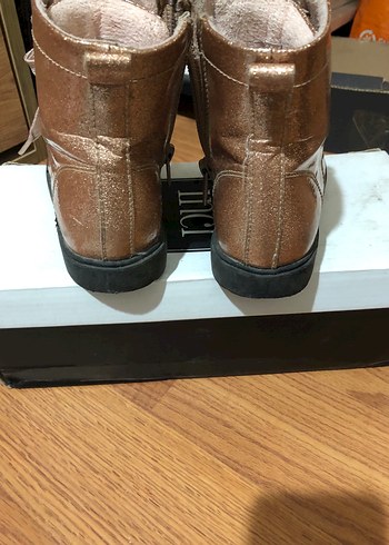 H&M  Parlak Kahverengi Bağcıklı Bot - Görsel 5