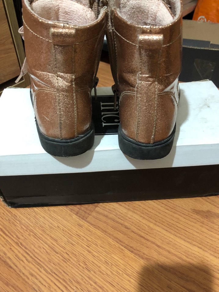 H&M  Parlak Kahverengi Bağcıklı Bot - Görsel 5