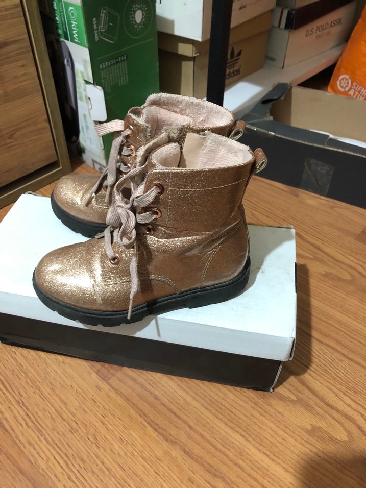 H&M  Parlak Kahverengi Bağcıklı Bot - Görsel 2