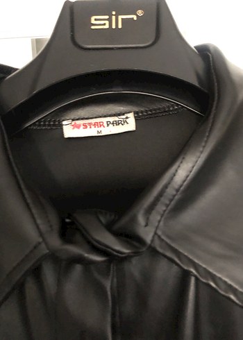 Siyah Deri Uzun Kollu Gömlek Ceket - Görsel 4