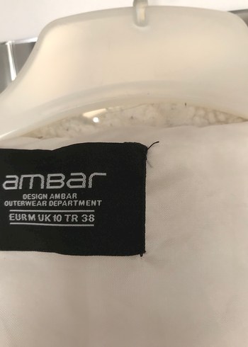 Beyaz Kapüşonlu Peluş Kadın Ceket - Görsel 3