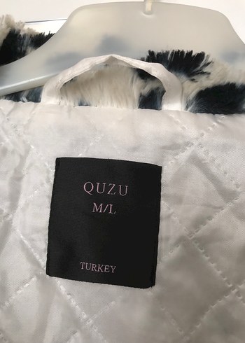 Leopar Desenli Kapüşonlu Kadın Peluş Mont - Görsel 6