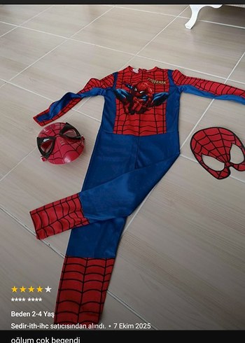 Spiderman Örümcek Adam Kostümü Maske - Görsel 2