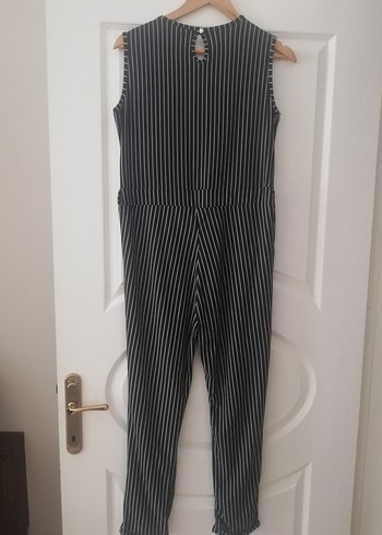 Çizgili askılı uzun tulum - Görsel 6