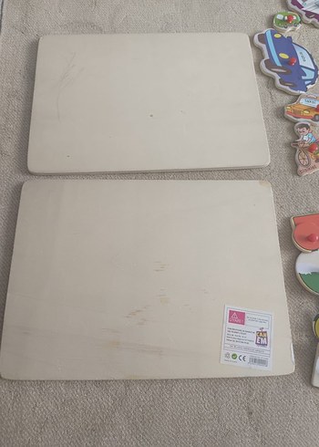 Çocuklar için Renkli Tahta Puzzle Seti - Görsel 4