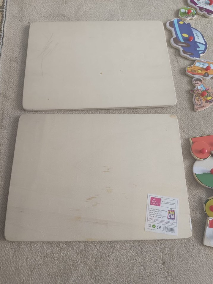 Çocuklar için Renkli Tahta Puzzle Seti - Görsel 4