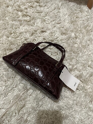 Mango Bordo Çanta