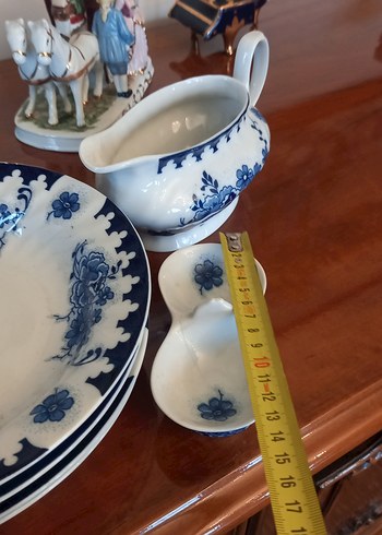 Mavi Çiçek Desenli Yemek Takımı damgalı - Görsel 8