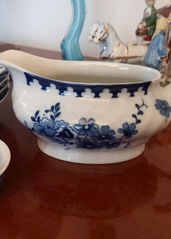 Mavi Çiçek Desenli Yemek Takımı damgalı - Görsel 5