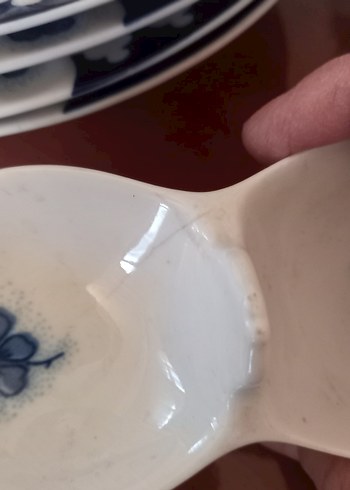 Mavi Çiçek Desenli Yemek Takımı damgalı - Görsel 9