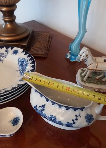 Mavi Çiçek Desenli Yemek Takımı damgalı - Görsel 7