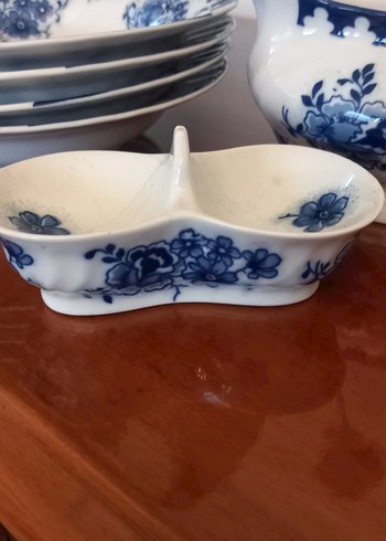 Mavi Çiçek Desenli Yemek Takımı damgalı - Görsel 4