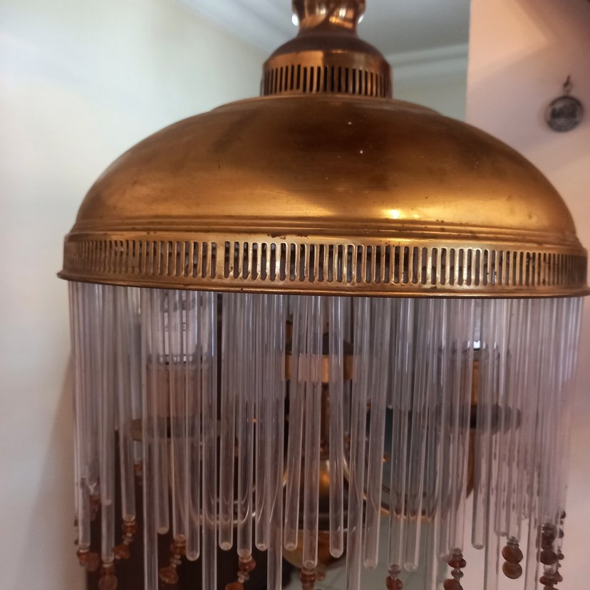 1950 pirinc 3 kollu avize cap 35 cm — görsel 7/10
