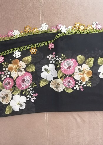Armine Dantel Detaylı Çok Renkli Kadın şık Fular