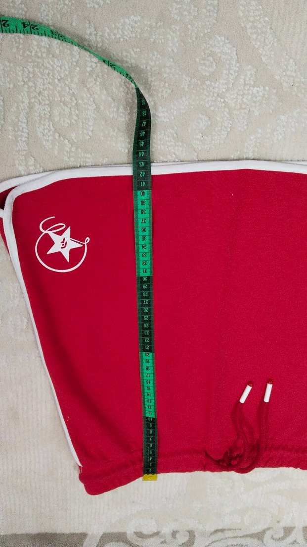 Fermuarlı Kırmızı Mini Hamile Şortu - Görsel 3