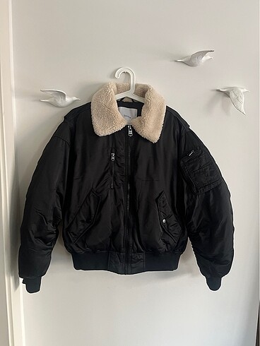 Bershka siyah bomber mont